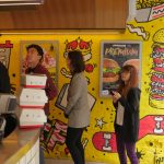 Customers lining up at the new Lord of the Fries store on Kind Street in the Melbourne CBD